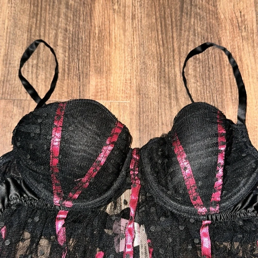 Victoria’s Secret Sexy Little Things Lace Babydoll Chemise Nightgown 36B‎ NWT